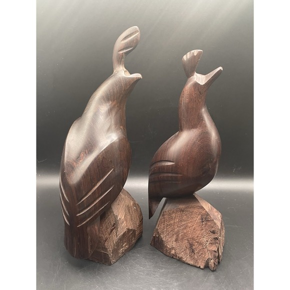 Other - Vtg Pair of Elegant Ironwood Quail Sculptures/Figurines